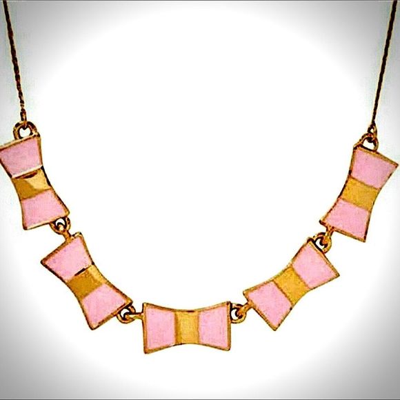 KATE SPADE Pink Bow Gold Row Shoppe Neclace - Picture 2 of 12